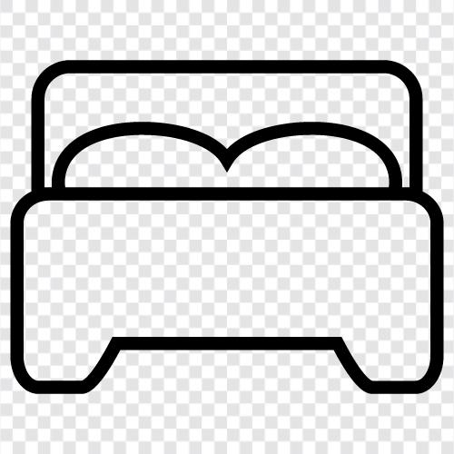 king size double bed, queen size double bed, twin bed, full bed Значок svg