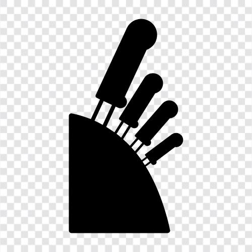 kitchen knife block, butcher knife block, kitchen shears block, kitchen knife icon svg