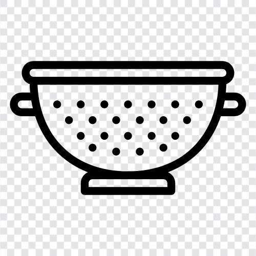 kitchen tool, strainer, sieve, colander bowl icon svg