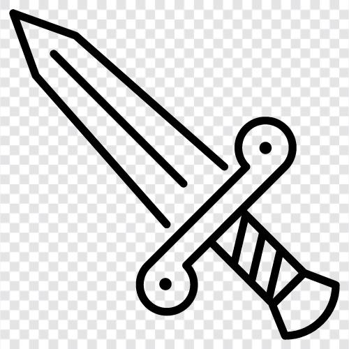 bıçak, kılıç, orta, tarih ikon svg
