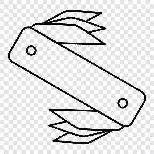 knifes, straight edge, folding knife, pocket knife icon svg