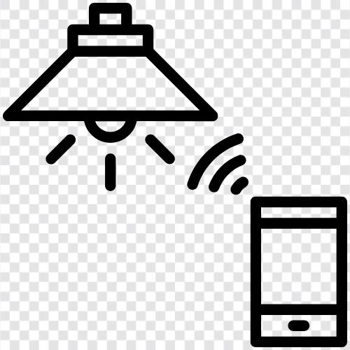 Lampen und Smartphones, Smartphone und Lampen, Lampe für Smartphone, Smartphone Lampe symbol