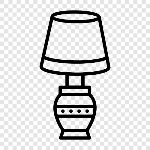 lampshade, lamp post, lamp cord, lamp repair icon svg