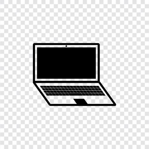 laptop computer, laptop battery, laptop charger, laptop repairs icon svg