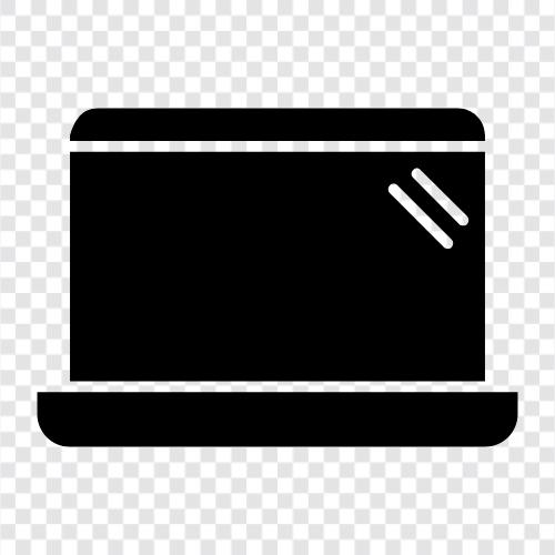 laptop computer, laptop battery, laptop charger, laptop parts icon svg