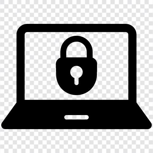 Laptop Security, Laptop Encryption, Laptop Password, Laptop icon svg