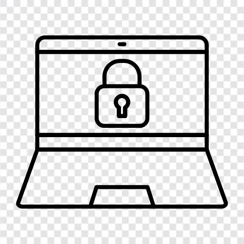 Laptop security, Laptop security software, laptop security system, Laptop Lock icon svg