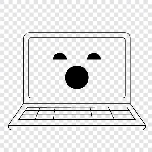 laptop that was surprised, laptop that was, surprised laptop icon svg