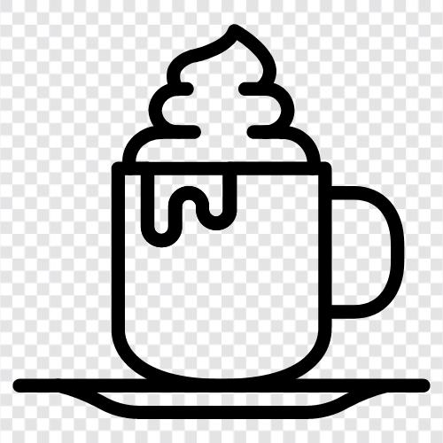 latte, espresso, frothy, creamy ikon svg