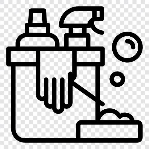 Wäscherei, Reinigung, Waschküche, Reinigungsmaterial symbol