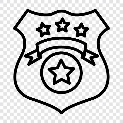 law enforcement badge, law enforcement officer, police officer, police department icon svg
