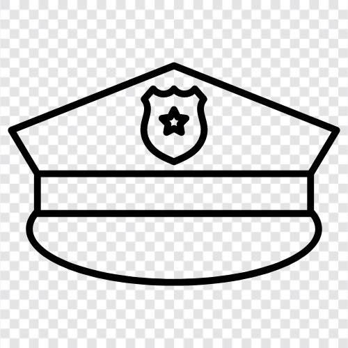 Polizei, Polizeidienst, Polizeiuniform, Polizeikappe symbol