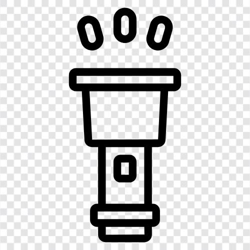 LED flashlight, tactical flashlight, headlamp, pocket flashlight icon svg