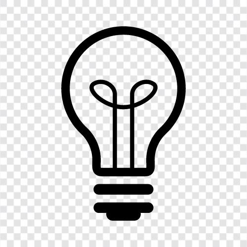 LED light bulb, energy saving light bulb, CFL light bulb, LED light icon svg