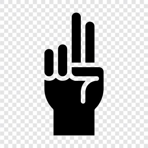 linke Hand, rechte Hand, zwei Finger symbol