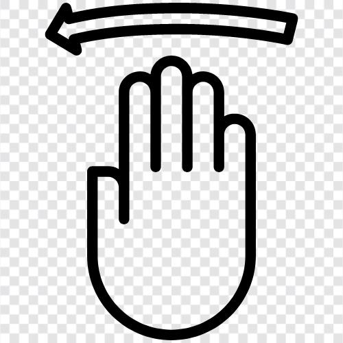 links wischen vier Finger, wie man links wischen mit vier Fingern, wie man, wischen links mit vier Finger symbol