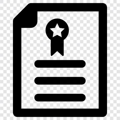 license, certificate, license document, license document template icon svg