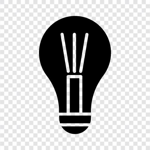 Glühbirne, fluoreszierend, LED symbol