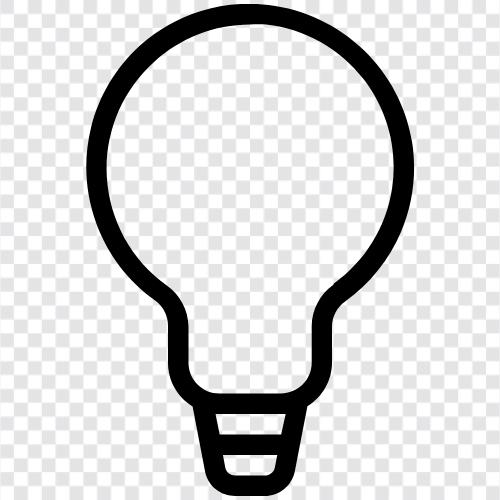 light bulb, incandescent, fluorescent, LED icon svg