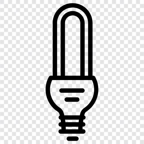 Glühbirne, fluoreszierend symbol