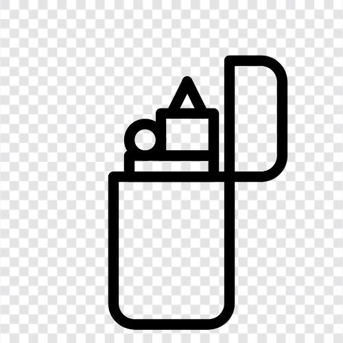 lighter, fire starter, flint and steel, ferrocerium icon svg