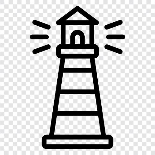 маяк, маяки, история маяка, фотографии маяка Значок svg