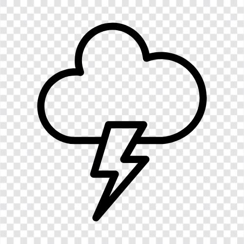 Blitz, Sturm, Wetter, Lärm symbol