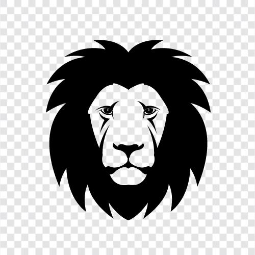 lion, lioness, lionesses, big cat icon svg