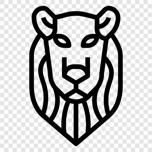 lioness, pride, majestic, king icon svg