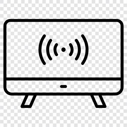 прямой ТВ, кабельный ТВ, спутниковый ТВ, по эфирному ТВ Значок svg