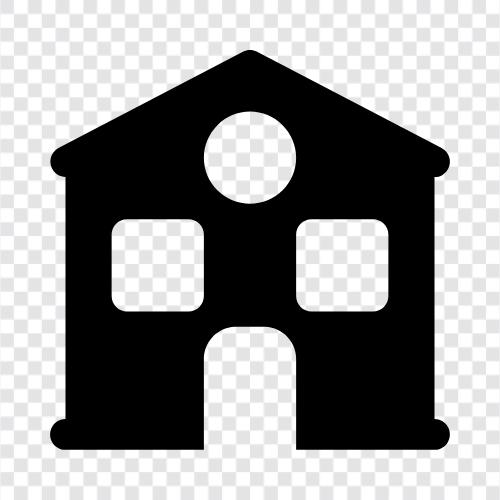 Wohnfläche, Unterkunft, Grundstück, Nachbarschaft symbol
