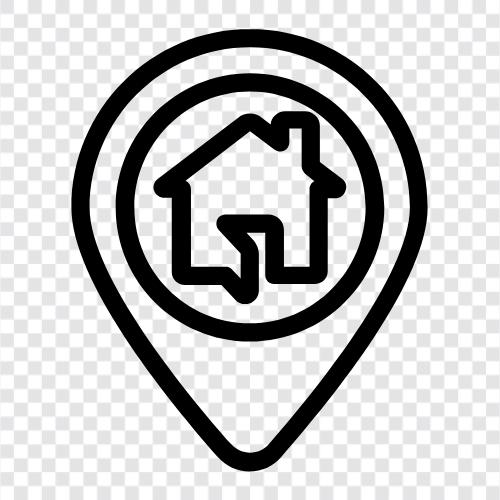 Lage, Lage des Hauses, Haus, Hausadresse symbol