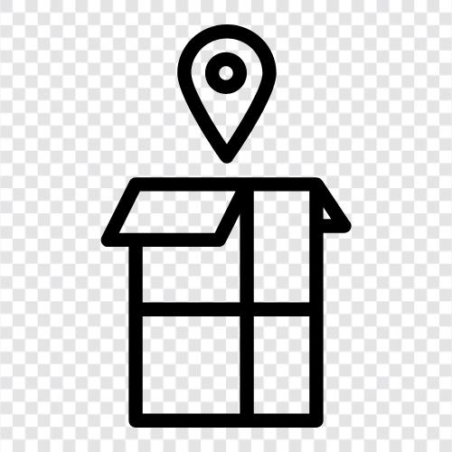 location, location. Sites, properties, locations. icon svg