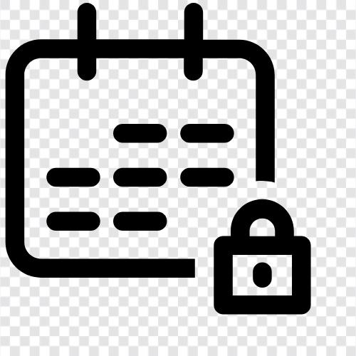 Lock Calendar 2018, Lock Calendar 2019, Lock Calendar 2020, Lock Calendar 2021 icon svg