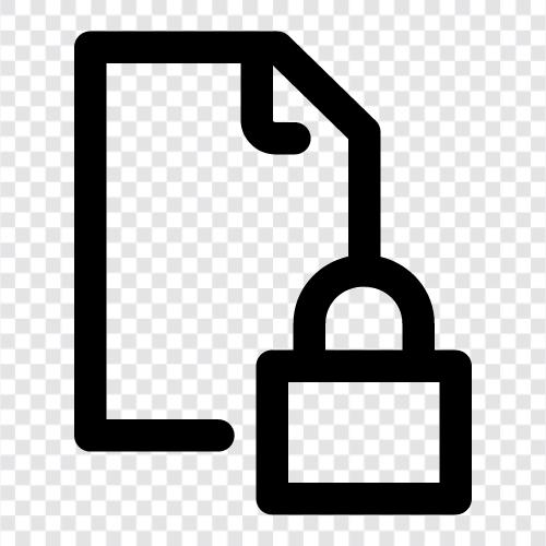 Locked Document, Locked File, Password Protected Document, Document Locked icon svg