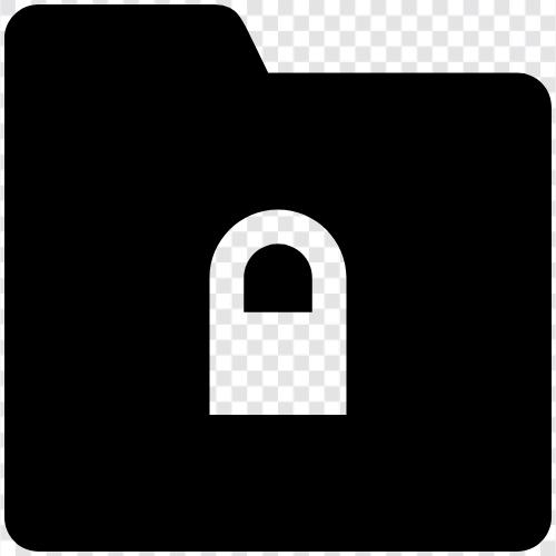 Gesperrte Dateien, Passwort, Sicherheit, Verschlüsselung symbol
