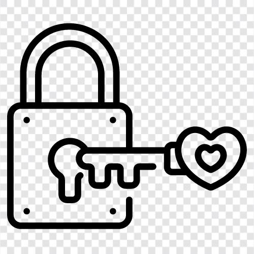 love key, heart symbol, love symbol, heart necklace Значок svg