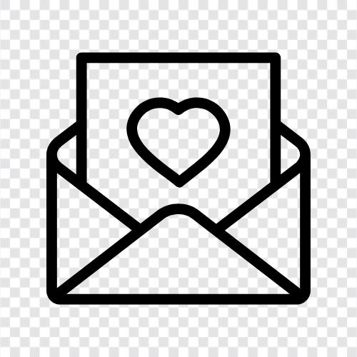 love letters, love notes, love messages, love poems icon svg