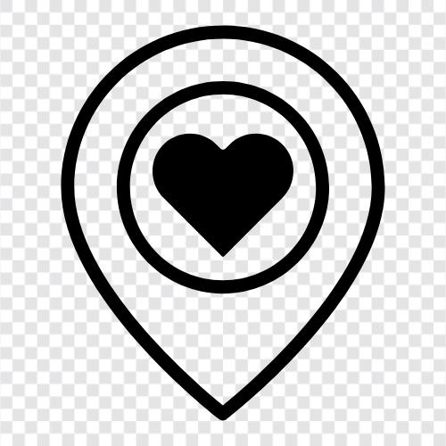 love map print, love map poster, love map druckbar, love map symbol
