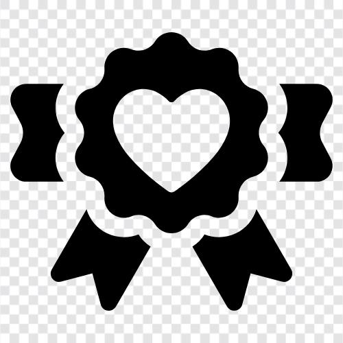 love medal, love certificate, love letter, love token icon svg