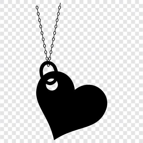 love necklace, heart pendant, love pendant, romantic necklace icon svg