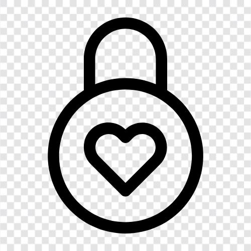 love padlock, love lock, heart lock, love icon svg