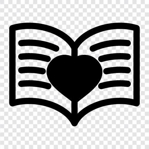 love story book, love story movie, love story novel, love story short icon svg