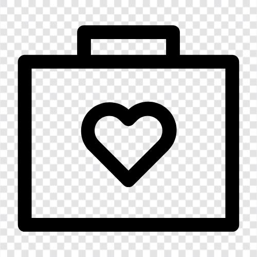 love suitcase, love tote, love duffel bag, love messenger icon svg