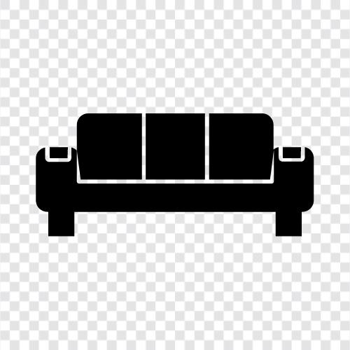 loveseat, sessel, couch, schlafcouch symbol