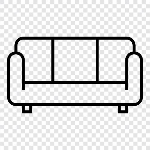 Loveseat, Couch, Sofa Bed, Couch Bed icon svg