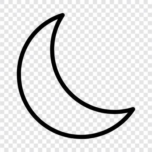 Mond, himmlisch, außerirdisch, Raum symbol