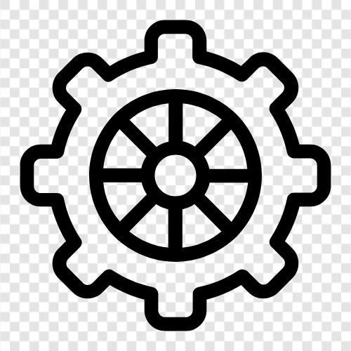 machine, wheel, technology, industrial icon svg