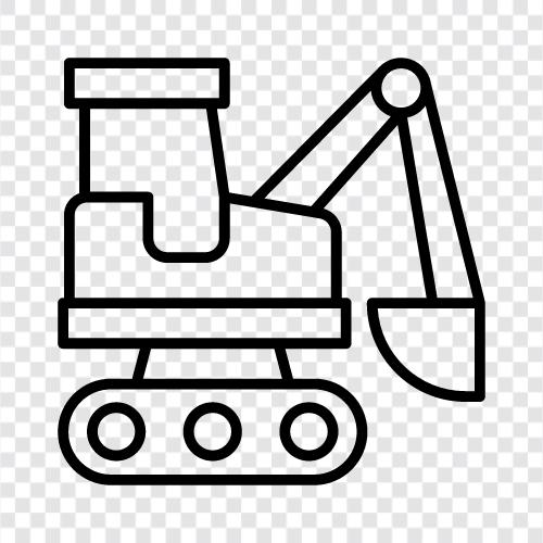 machine, dig, trench, construction icon svg