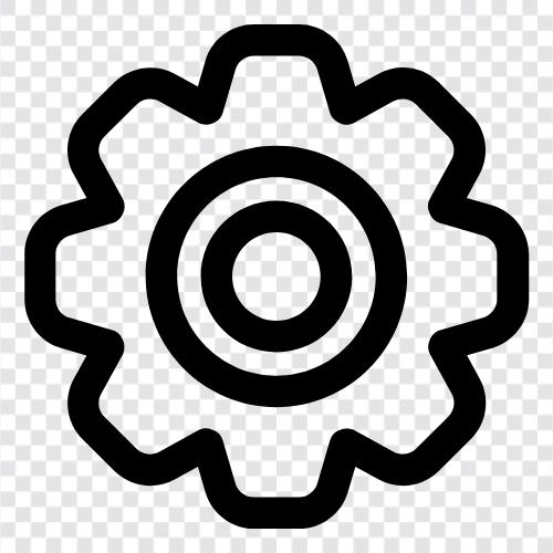 machine, gears, electric, spinning icon svg